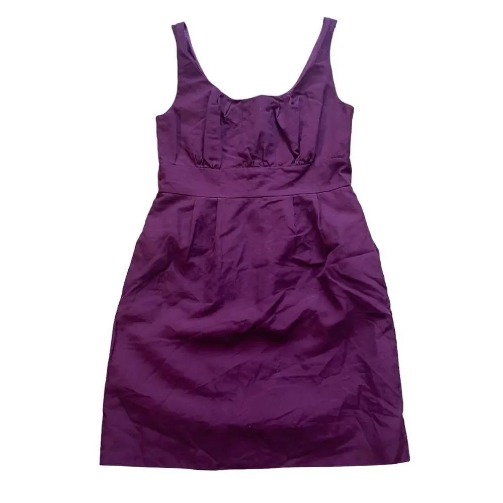 J. Crew Magenta Purple 💯% Cotton Sleeveless Dress Size 6